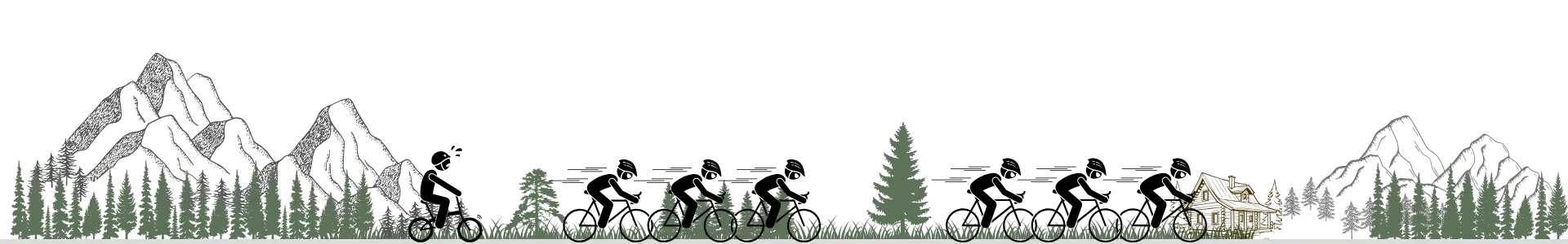 Illustration de cyclistes La Route Verte